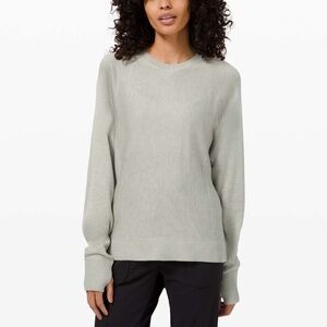 Lululemon Cashlu Knit Pullover Heathered Green Fern - size 8
